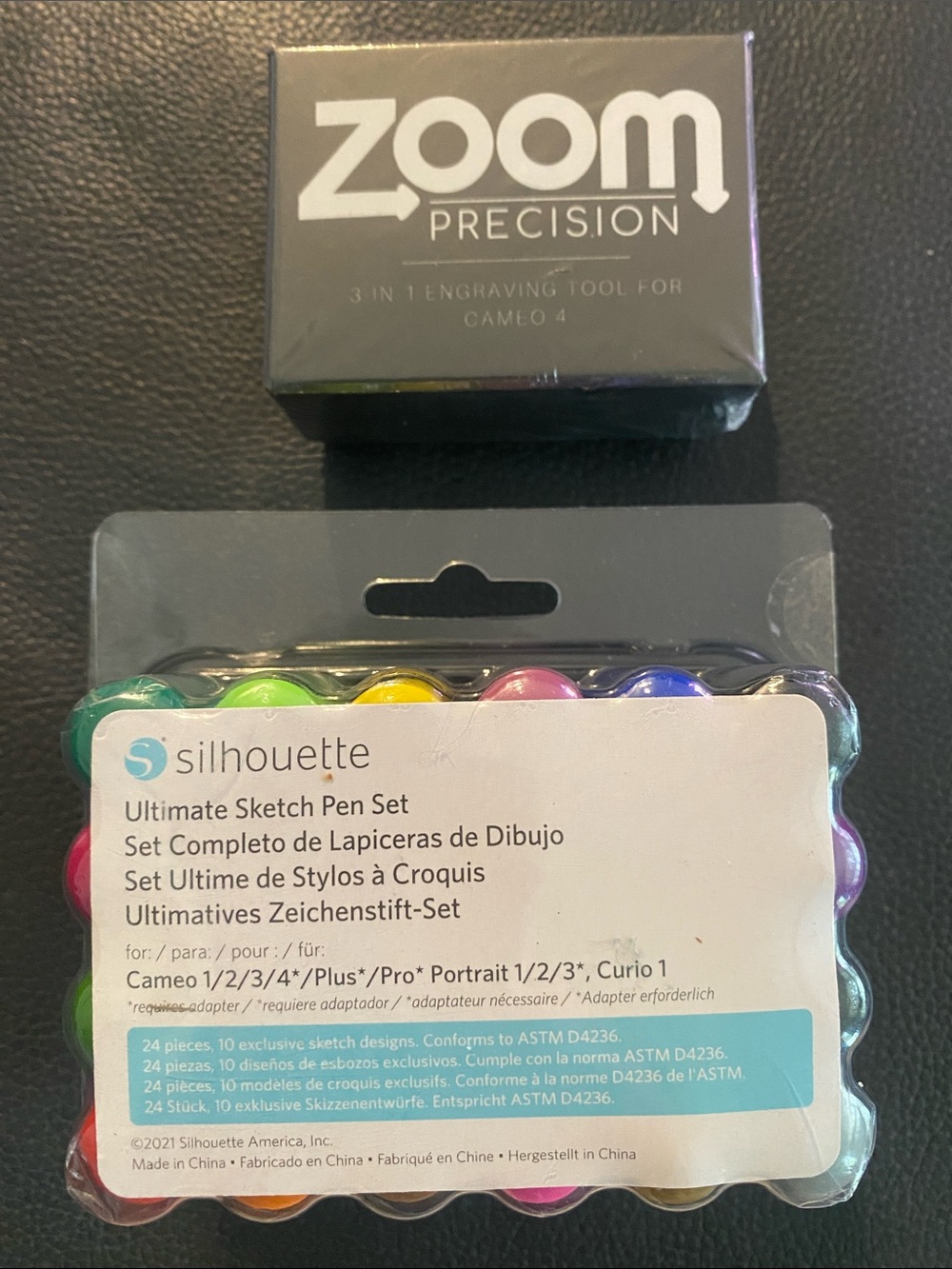 Silhouette Ultimate Sketch Pen Set plus Zoom engraving tool.
